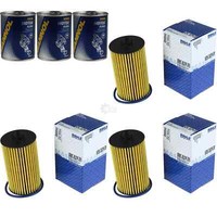 3X Original Mahle / Knecht ÖLfilter OX 978D + 3X SCT Motor Flush MotorspüLung