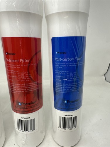Premier 2 Red Sediment Filter, 2 Yellow Pre Carbon Filter And 1 Blue Post Carbon - Picture 4 of 5
