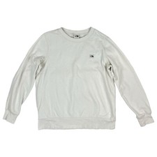 The North Face TNF Heritage Patch Crewneck Sweatshirt White Beige Sz M