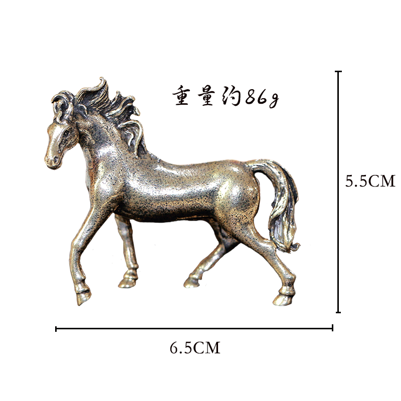 Solid Brass Small Horse Figurines Statue Home Ornaments Animal
