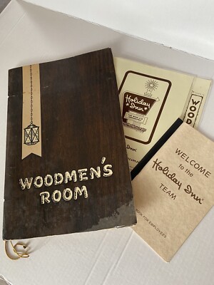 Vintage 80's Holiday Inn Restaurant Woodmens Room Service Menu Hotel Collectible