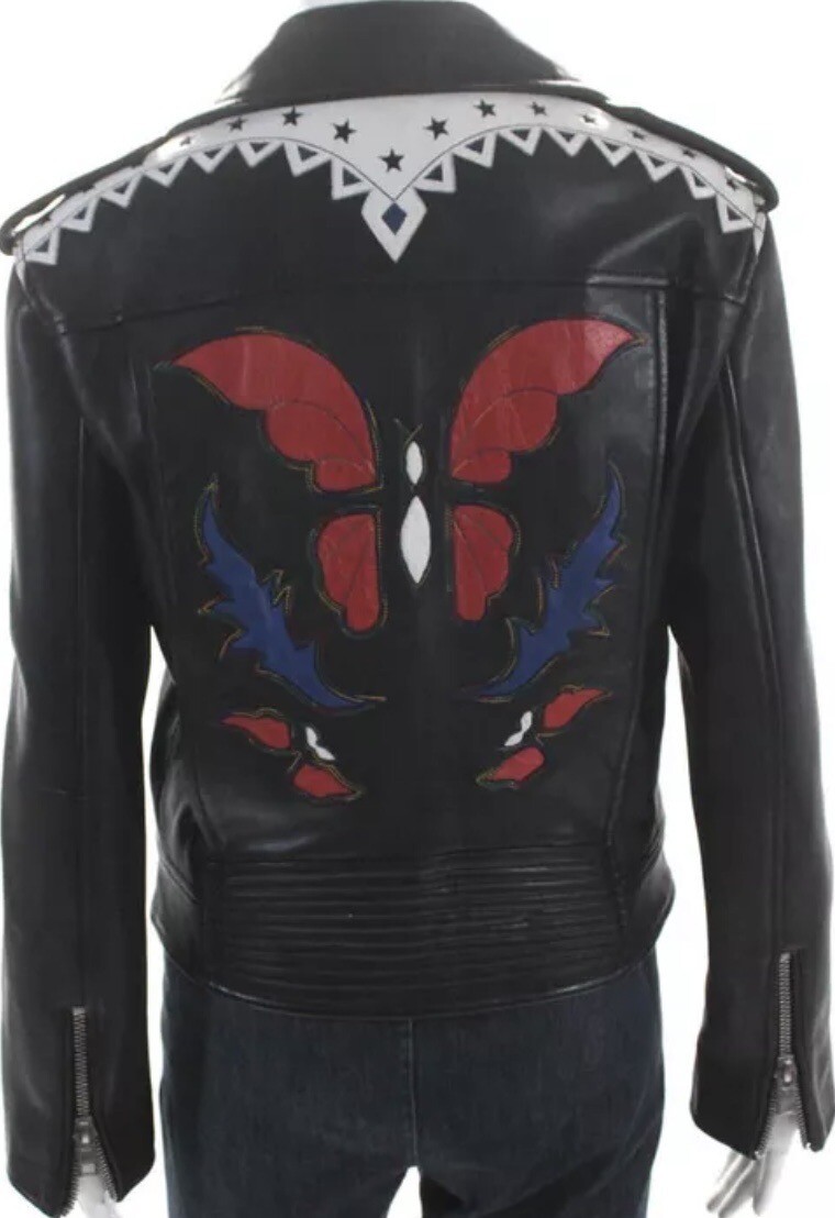 FLASH SALE Zadig Voltaire Leather Butterfly Biker Jacket RARE Medium/ FR 40