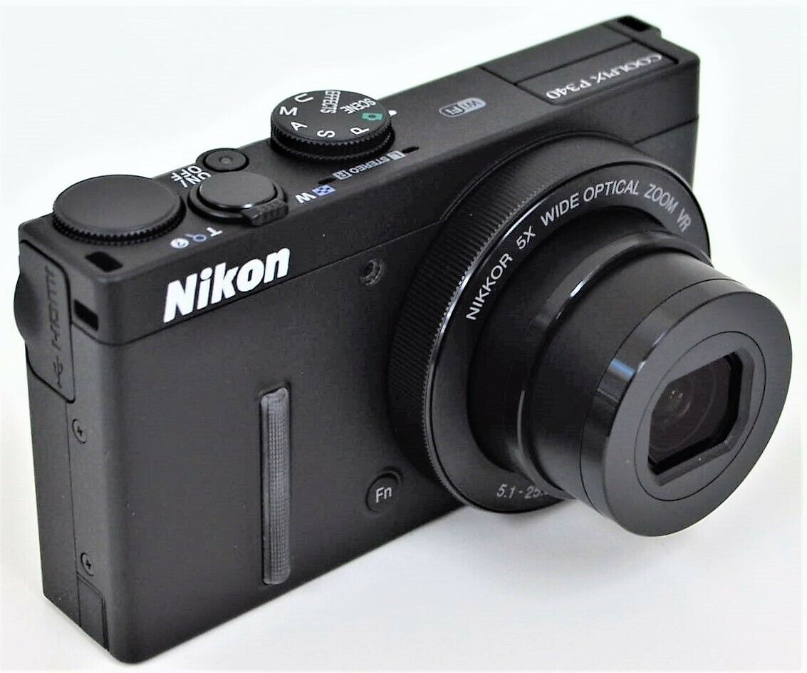 Nikon Coolpix P340 compact digital camera-Black w/ Battery Chaeger