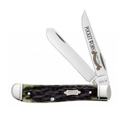 Case Mini Trapper 38194 Pocket Worn 25th Anniversary Olive Green