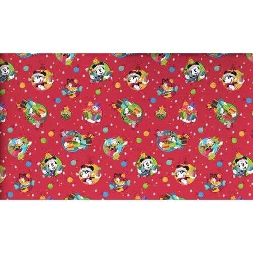 Hallmark Wrapping Paper Christmas Disney Mickey Mouse and Friends Red 25 sq ft - 第 1/4 張圖片