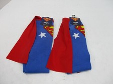 Superman Socks Mens 9-11 Blue Knee High Cape DC Comics Acrylic New Red