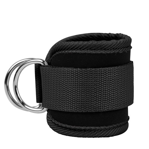 Cable Ankle Straps Gym Workouts Double D-Ring Ankle Cuffs Leg Strength Trainer - Picture 13 of 17