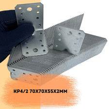 Metal Angle Brackets -Steel Corner Brackets Heavy Duty KP4/2 70x70x55x2mm