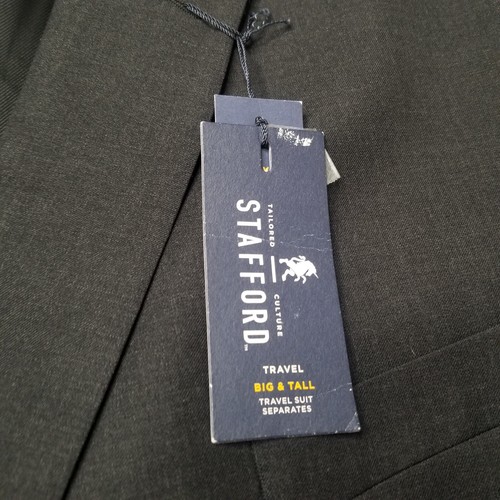 New Stafford "Travel" Men's Blazer 58L Gray Wool Sport Coat NWT Big Tall Fit - Picture 4 of 17