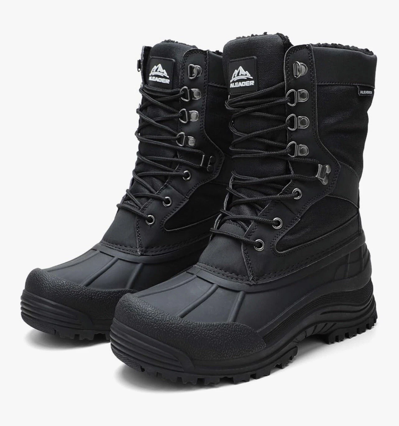 Mens Insulated Waterproof Winter Snow Boots Warm Outdoor Boots Cold Weather 10US