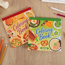 2 PCS World Food Coloring Book for Adults Relaxation and Teens