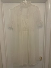 Vintage White Peignoir Set Sheer Nightgown Robe Set