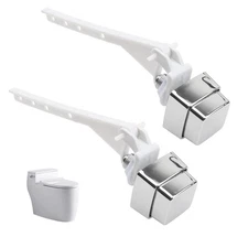 2 PCS Push Button Toilet Flush Lever Handle Universal Side Mount Trip Lever