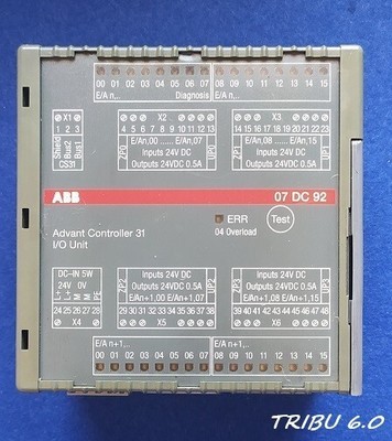 ABB 07DC92E ADVANT CONTROLLER 31 I/O UNIT 07 DC 92 GJR5252200R0101