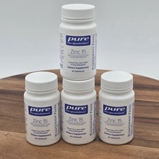 LOT OF 4 - Pure Encapsulations Zinc 15 Picoli...