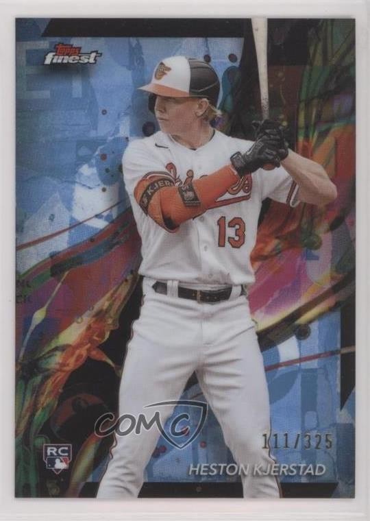 2024 Topps Finest Common Sky Blue Refractor 111/325 Heston Kjerstad #43 4f5
