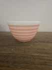 Vintage~PYREX #401 PINK STRIPE Rainbow MIXING BOWL~1 1/2 Pint~3 1/4" x 5 3/4"