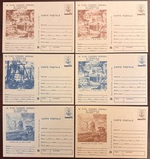 Romania 6 view postal cards 1979 3 diff views (1 duplicate) World Petroleum  *d