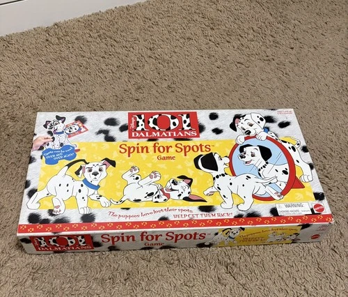 Vintage 101 Dalmatians Spin for Spots Game Disney Mattel Rare 1996