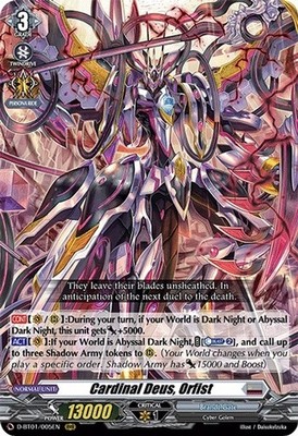 x4 Cardinal Deus, Orfist - D-BT01/005EN - RRR CFV M/NM