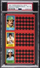 1981 TOPPS SCRATCH-OFFS CHAMP SUMMERS/DAMASO GARCIA/TONY ARMAS PSA 4