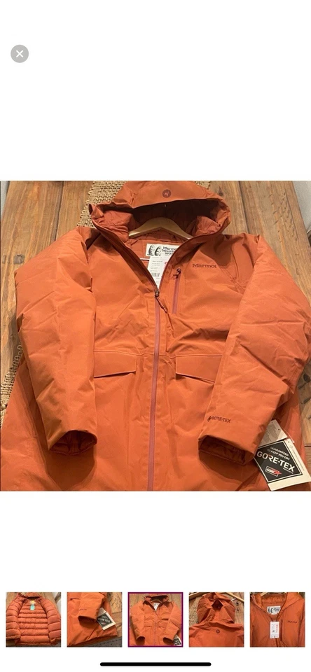 PARKA MARMOT OSLO 700 GORETEX NUEVA CON ETIQUETAS RET $450 PARA HOMBRE XL COBRE QUEMADO PTP 27 Foto 4 de 4