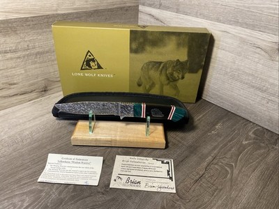 Lone Wolf Knives, Ron Yellowhorse  Wisdom  Warrior  Fixed Blade Ltd. 1/100