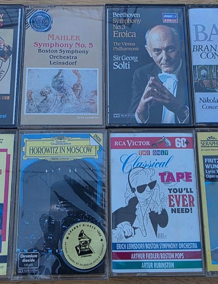 Лот из 10 винтажных классических/оперных кассет Бах Моцарт Гершвин Бетховен - Изображение 4 из 4