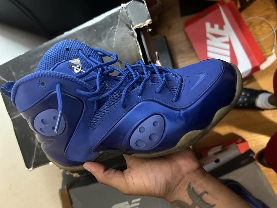 Nike Zoom Rookie Men's Size 10.5 'Memphis Blues' Penny Foam Sneakers 472688-403 - Image 3 of 4