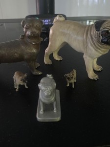 Pug Bundle. 5 beautiful Pug figurines of varies size