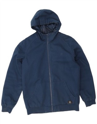 DC Herren Bomberjacke mit Kapuze UK 40 Large Navy Blau Baumwolle DR10