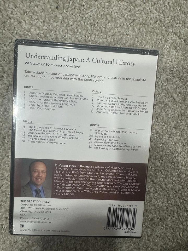 Great Courses Understanding Japan: A Cultural History 4 DVDs + Guidebook New - Image 4 of 4