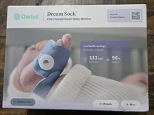 Owlet Dream Sock FDA-Cleared Smart Baby Monitor For Live Health Tracking - Blue