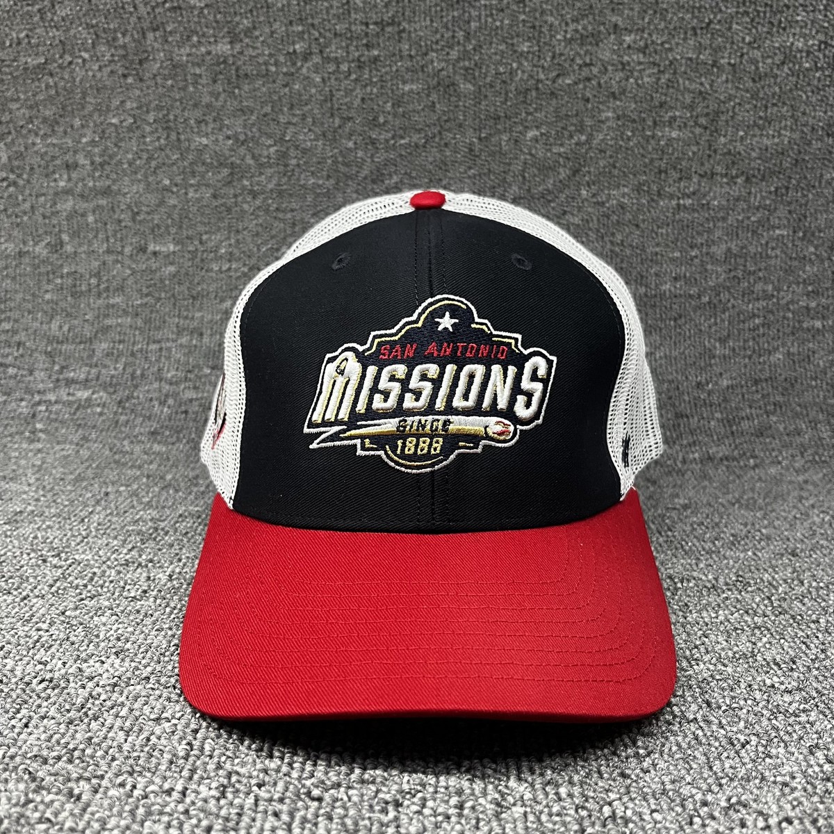 '47 Brand San Antonio Missions Trucker Snapback Hat Black/White/Red