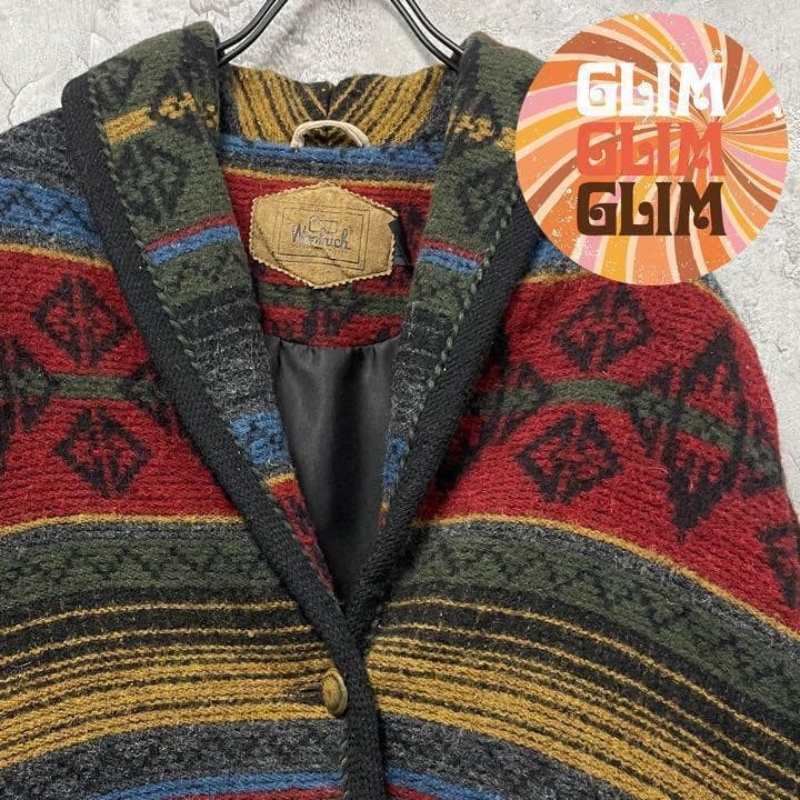 Woolrich Vintage Native Pattern Wool Jacket Mens … - image 1