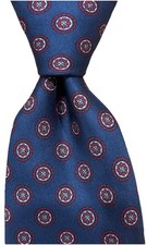 Buckingham Men s Tie Navy - Red - Silver 100%...