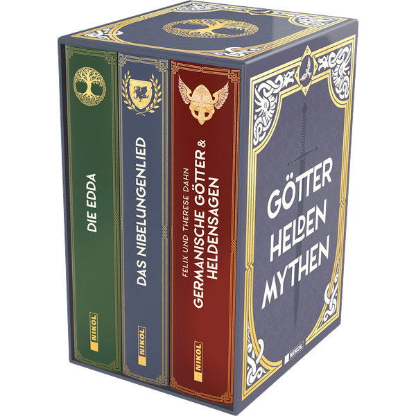 GöTter - Helden - Mythen: 3 BäNde Im Schuber: Die Edda, Das Nibelungenlied, ...-image