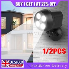 LED Battery Operated Motion Sensor Security Light Garden Outdoor Lamp Spotlight