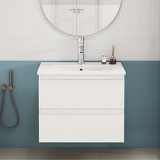 24-inch Bathroom Vanity With Sink Combo,Cabinet With 2 Big Drawers,Soft Close