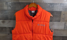Nike Vest Youth Medium 8-10 Orange Quilted Insulated Puffer Full Zip Y2K 2000s