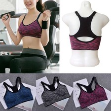 Women Sports Bra Padded High Impact Shockproof Running Yoga Gym Bra Underwear