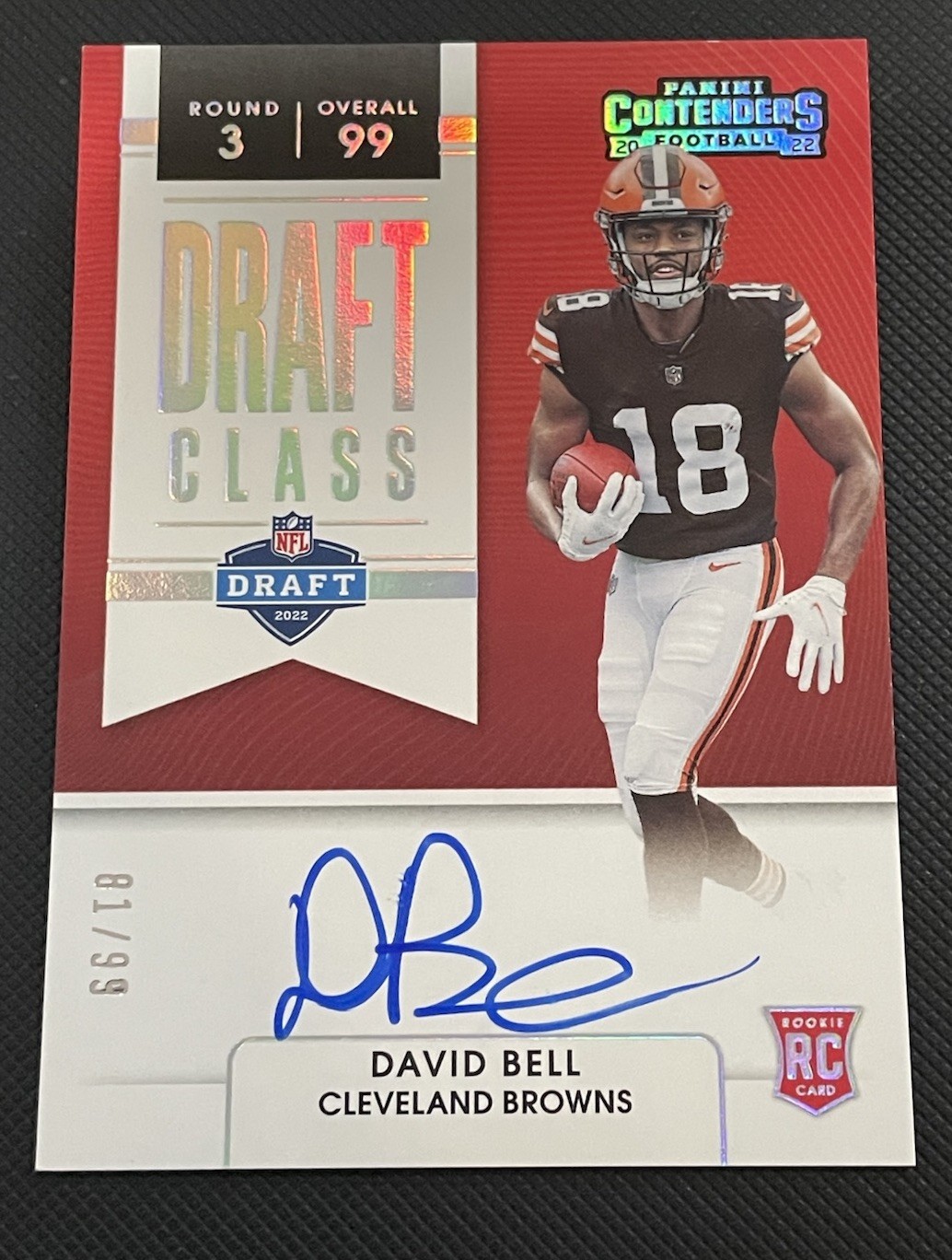 2022 Panini Contenders Draft Class On-Card Autograph /99 David Bell #DCA-DBE 🔥