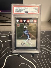 2008 Topps Chrome Chris Johnson Titans #TC186 Rookie Autographs AU RC PSA 9