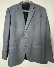 Ralph Lauren Men  s Blue/Grey Suit Jacket Sport Coat Size 42R Polyester  Rayon