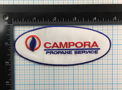 VINTAGE CAMPORA PROPANE SERVICE 5'' IRON ON PATCH A2
