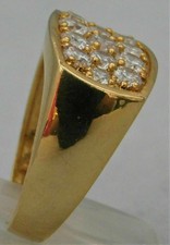 2Ct Round Cut White Moissanite Men's Wedding Band Ring 14k Yellow Gold Plated