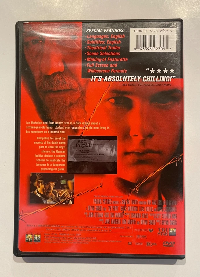 Apt Pupil (DVD) Ian McKellen , Brad Renfro , David Schwimmer Foto 2 de 4