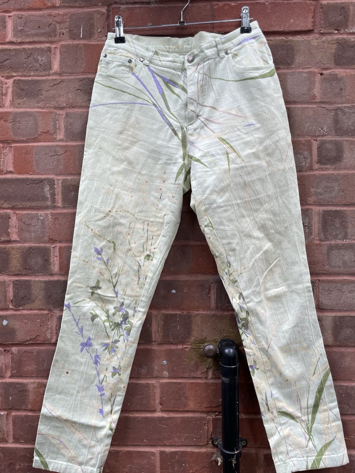 ANNE ELISABETH Jeans Vintage Denim Floral 2 Piece Denim Jacket And Jeans UK 12 image 4