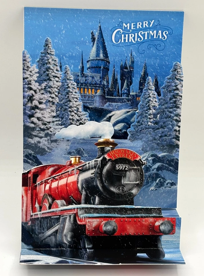 Hallmark哈利波特圣诞卡3D 24张弹出式霍格沃茨火车信封 — 第 3/4 张图片