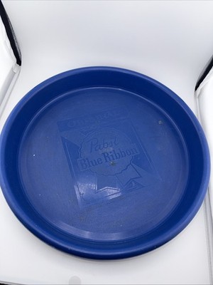 Pabst Blue Ribbon Beer Tray - Blue Plastic Vintage PBR Barmaid Serving Tray